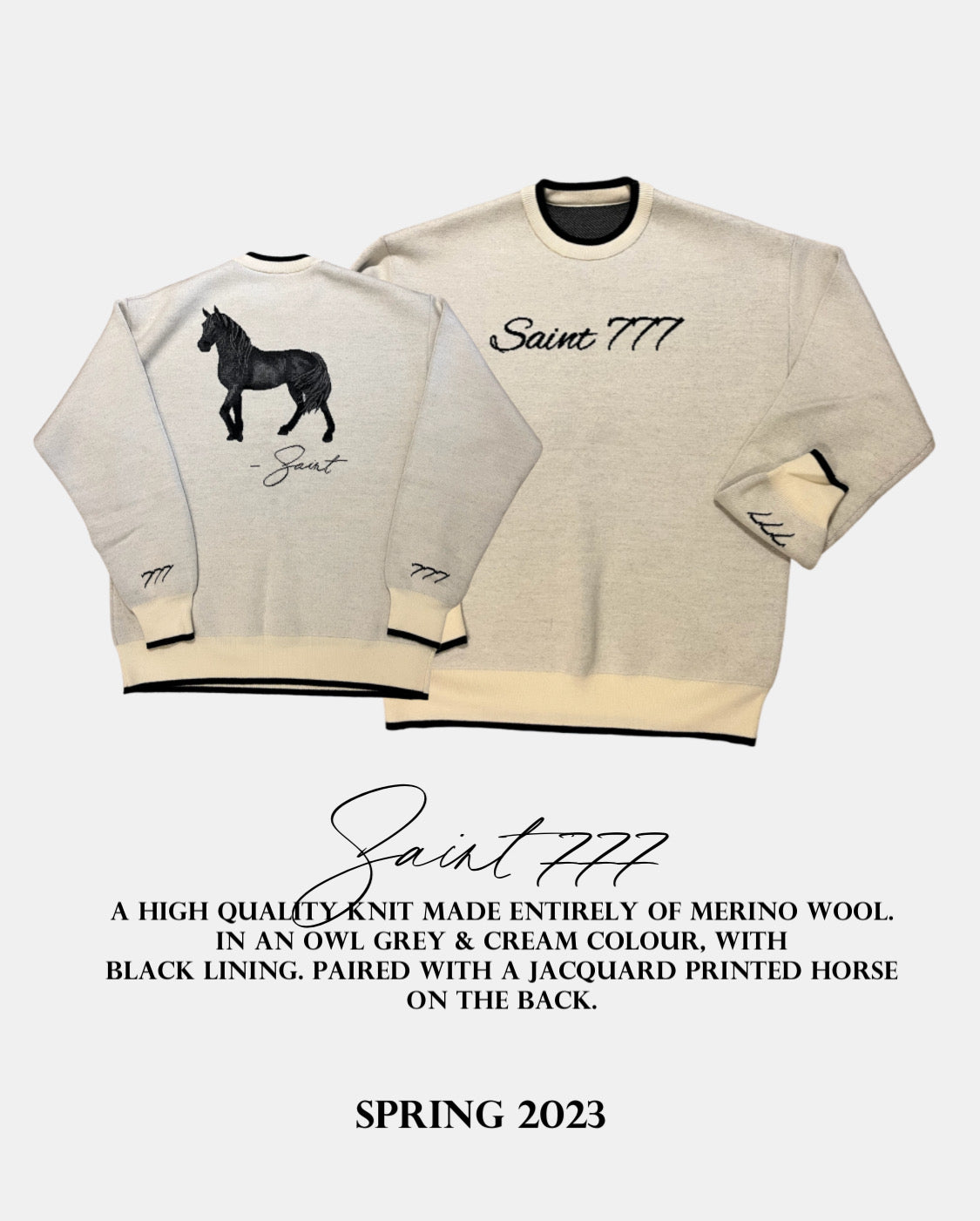 Merino horse sweater (PRE-ORDER – Saint 777