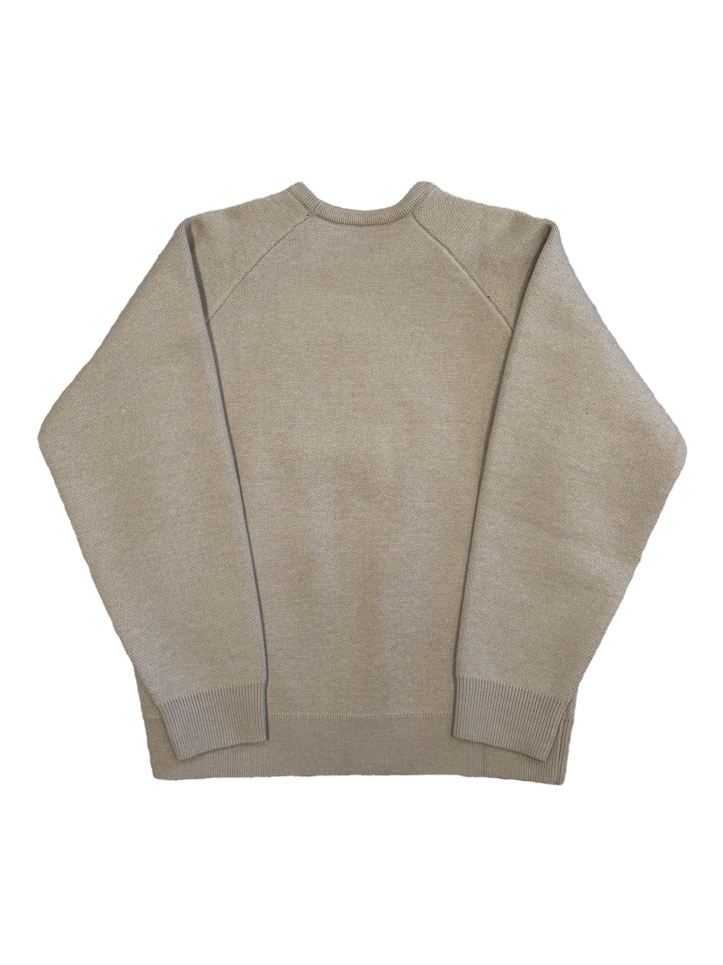 Beige wool tartan car knit (PRE ORDER)