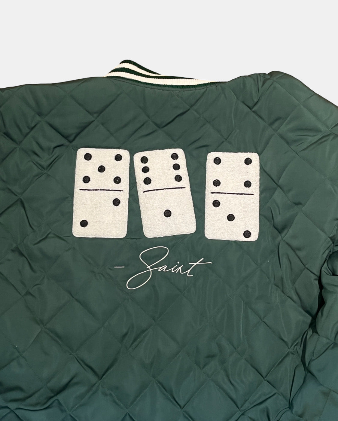 Quilted varsity jacket